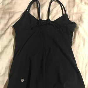 Lululemon braided strap fitted tank with shelf bra
